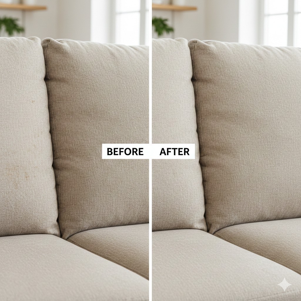 Professional sofa and couch cleaning in Dublin - Steam extraction process by trained technicians